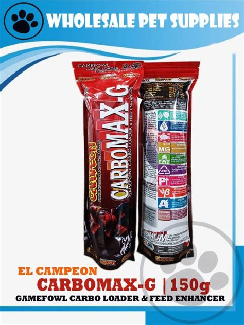 carbo loading gamefowl|Carbomax.